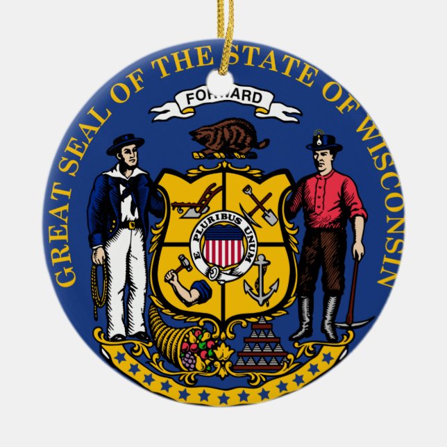 Ornamentos del navidad de Wisconsin* (Frente)