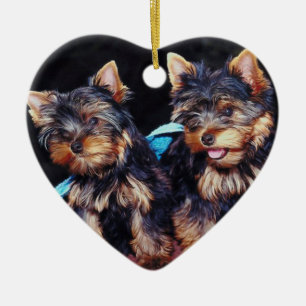 Ornamentos del navidad de Yorkie