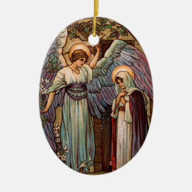 Ornamentos del navidad del ángel del Victorian (Frente)