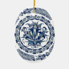 Ornamentos del navidad del azul de cobalto