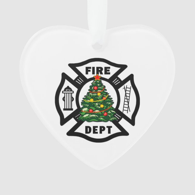 Ornamentos del navidad del bombero (Anverso)