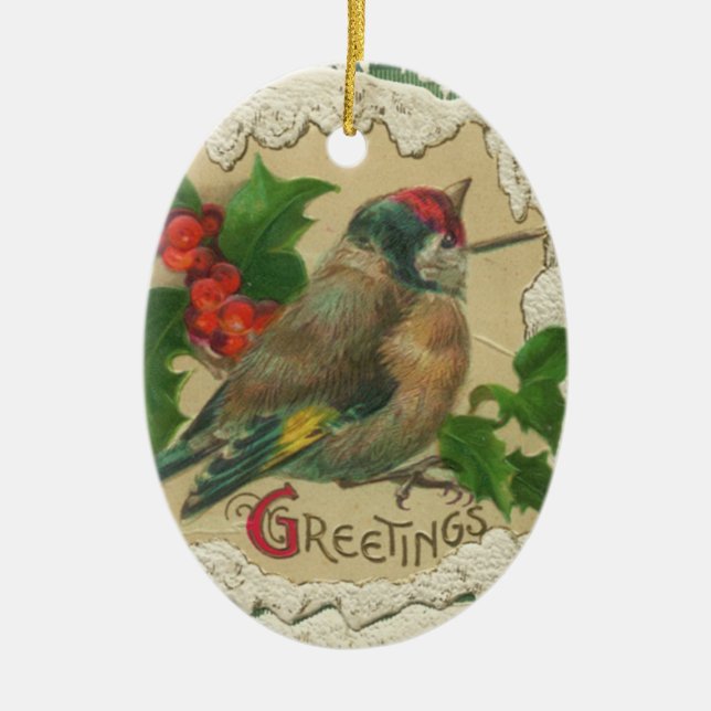 Ornamentos del navidad del pájaro de la nieve del (Frente)