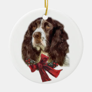 Ornamentos del navidad del perro de aguas de