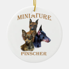 Ornamentos del navidad del Pinscher miniatura
