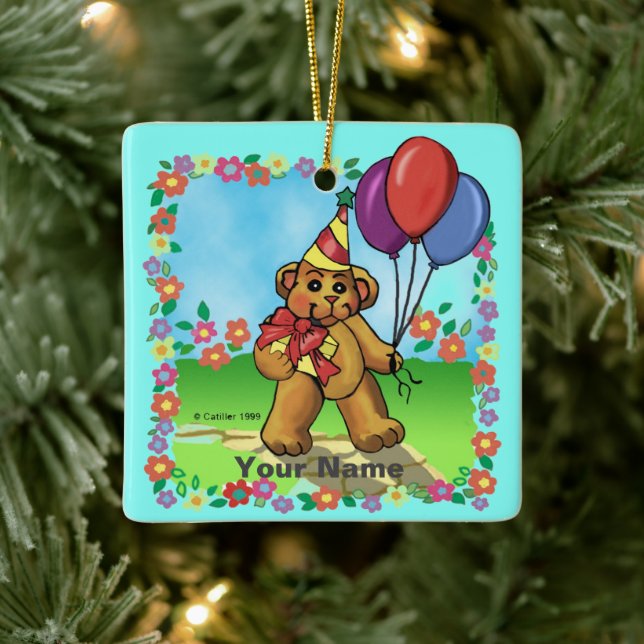 Ornamentos del oso de la fiesta de cumpleaños (Árbol)
