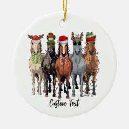 Ornamentos divertidos de Navidad de Caballo