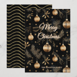 Ornamentos dorados de Navidad Pine Needles