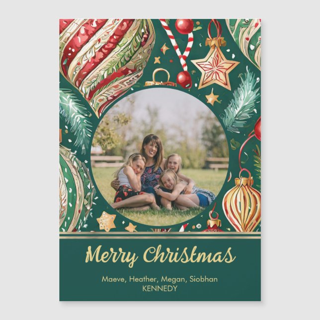 Ornamentos festivos Imán fotográfico (Anverso)