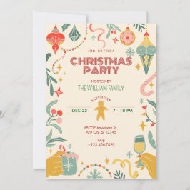 Ornamentos fiestas navidades Invitación