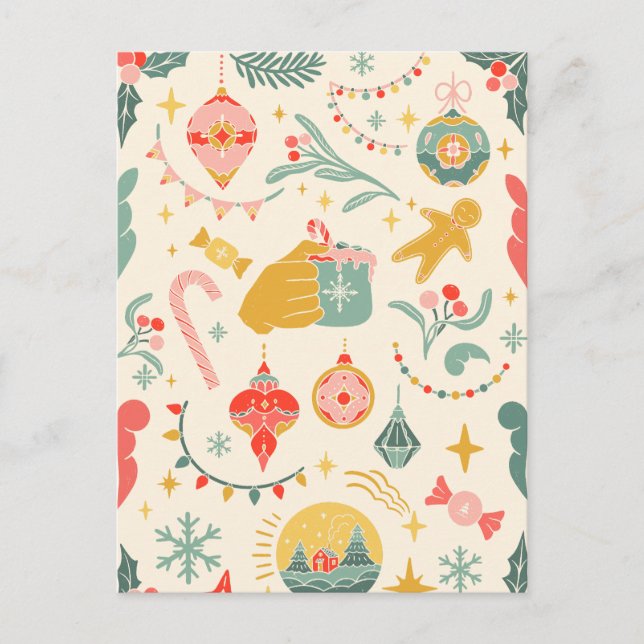Ornamentos fiestas navidades Invitación (Anverso)