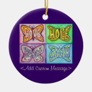 Ornamentos Inspiradores de mariposa Personalizado