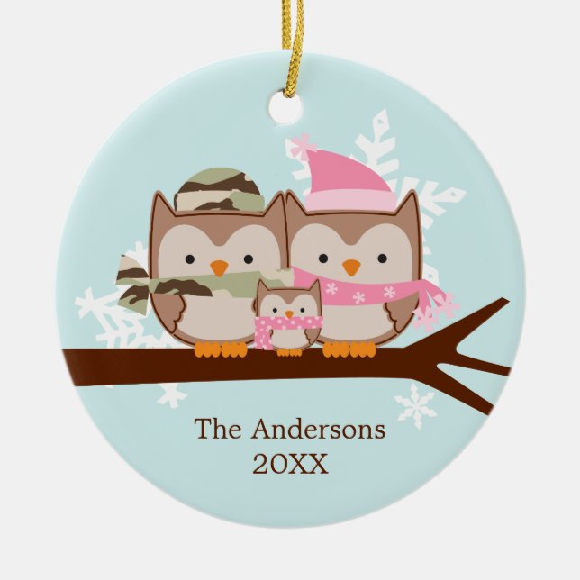 Ornamentos militares del navidad de la familia (Frente)