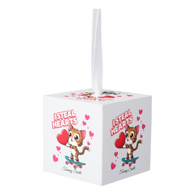 Ornamentos modernos de San Valentín para Novia (Reverso en perspectiva)