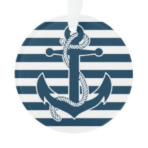 Ornamentos Náuticos de Navidad Anclo acrílico