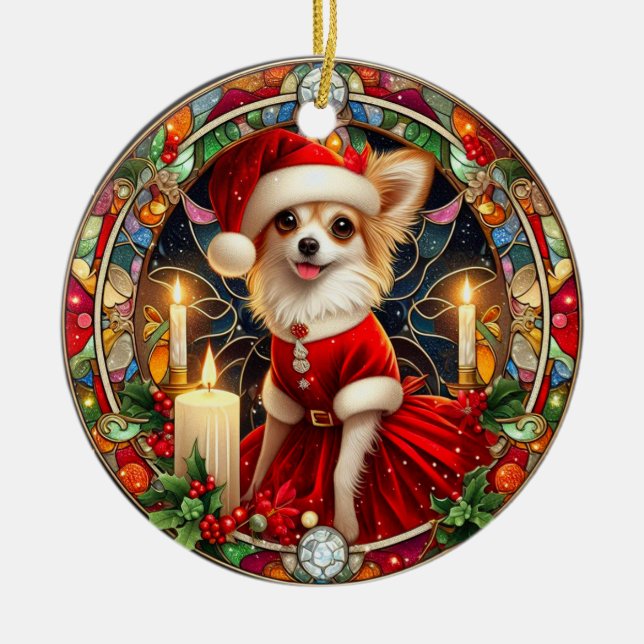 Ornamentos Navidades Santa Chihuahua (Frente)