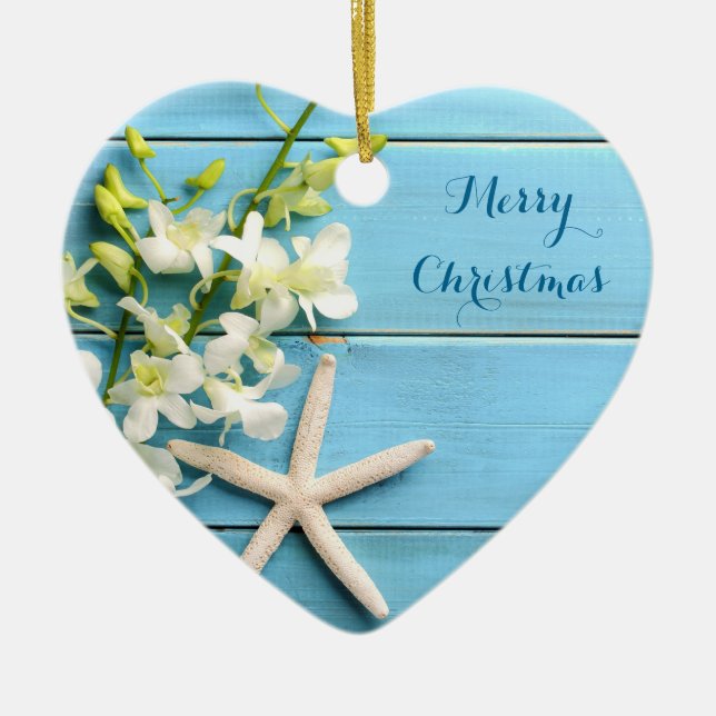 Ornamentos navideños con temática playera (Frente)