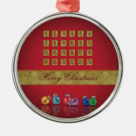 Ornamentos navideños de calendario anticipado