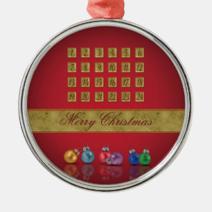 Ornamentos navideños de calendario anticipado