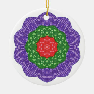 Ornamentos navideños de color verde rojo púrpura K