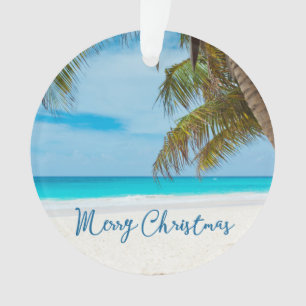 Ornamentos navideños de playa Árbol de palmas acrí