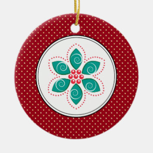 Ornamentos navideños de Poinsettia