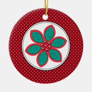 Ornamentos navideños de Poinsettia