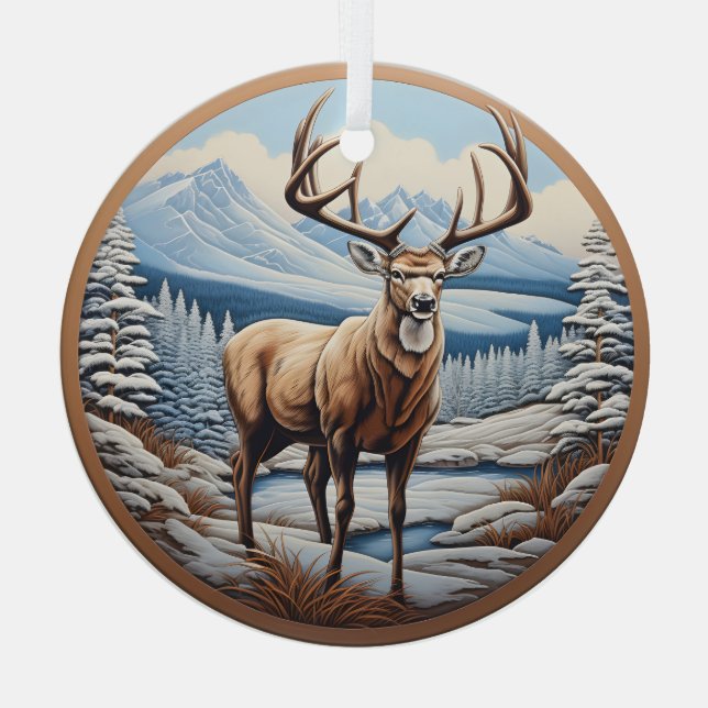 Ornamentos navideños de renos 3D (Reverso )