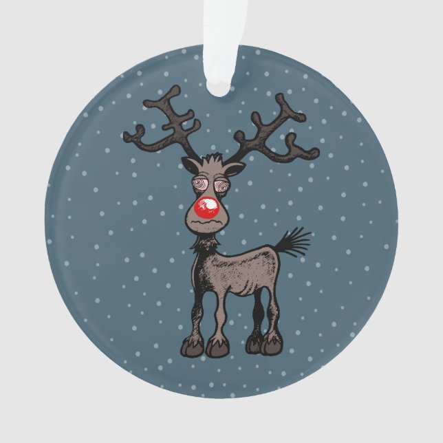 Ornamentos navideños de renos de Rudolph (Anverso)