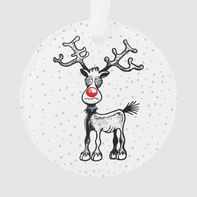 Ornamentos navideños de renos de Rudolph (Anverso)