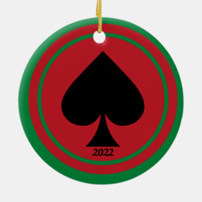 Ornamentos navideños de Spade Casino (Atrás)