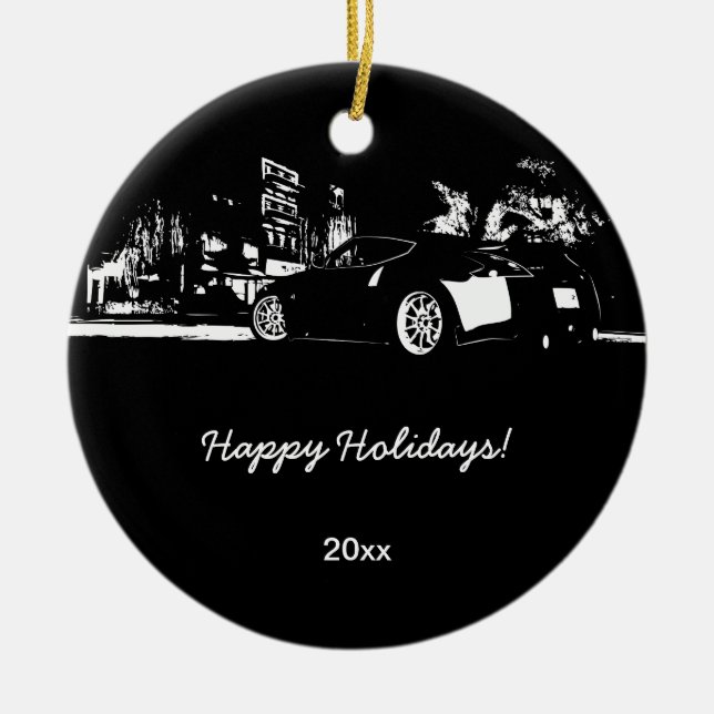 Ornamentos navideños de tiro trasero 370Z (Frente)