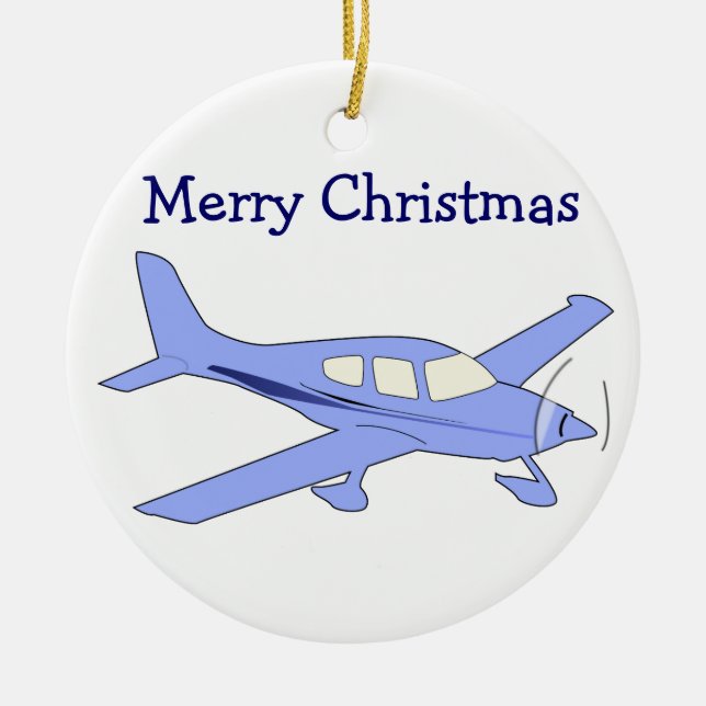 Ornamentos navideños del avión (Frente)