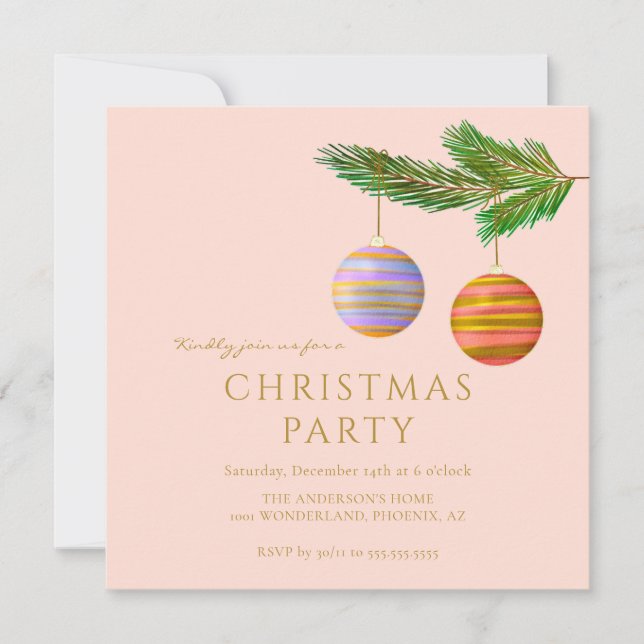 Ornamentos navideños festivos personalizados (Anverso)