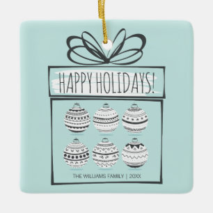Ornamentos navideños Ornamento cerámico de vacacio