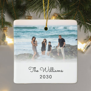 Ornamentos navideños personalizados con foto famil