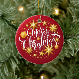 Ornamentos navideños que desatan la tipografía est