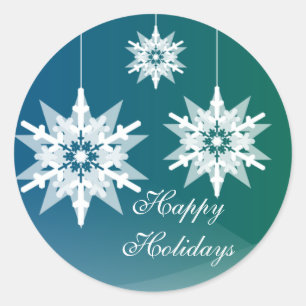 Ornamentos Pegatinas de vacaciones de Snowflakes