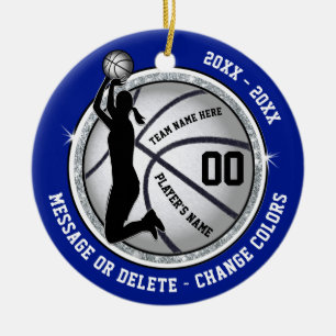 Ornamentos personalizados de baloncesto para Chica