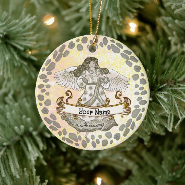 Ornamentos personalizados de cumpleaños de January (Árbol)