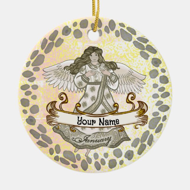 Ornamentos personalizados de cumpleaños de January (Frente)