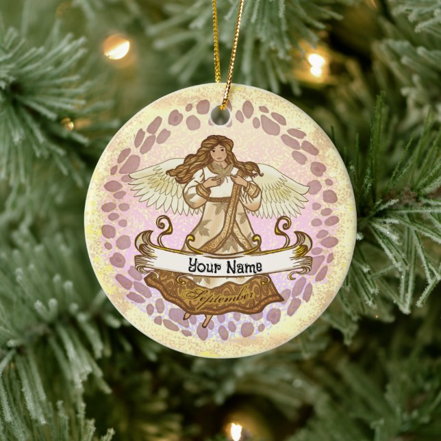 Ornamentos personalizados de cumpleaños de Septemb (Árbol)