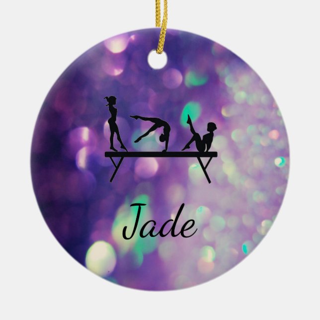 ORNAMENTOS PERSONALIZADOS DE GIMNASIA PURPLE (Frente)