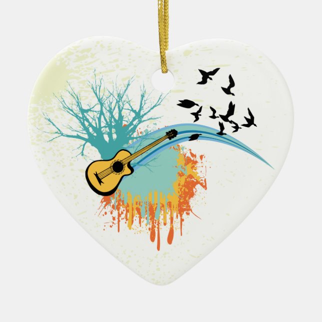 Ornamentos personalizados de guitarra acústica (Frente)