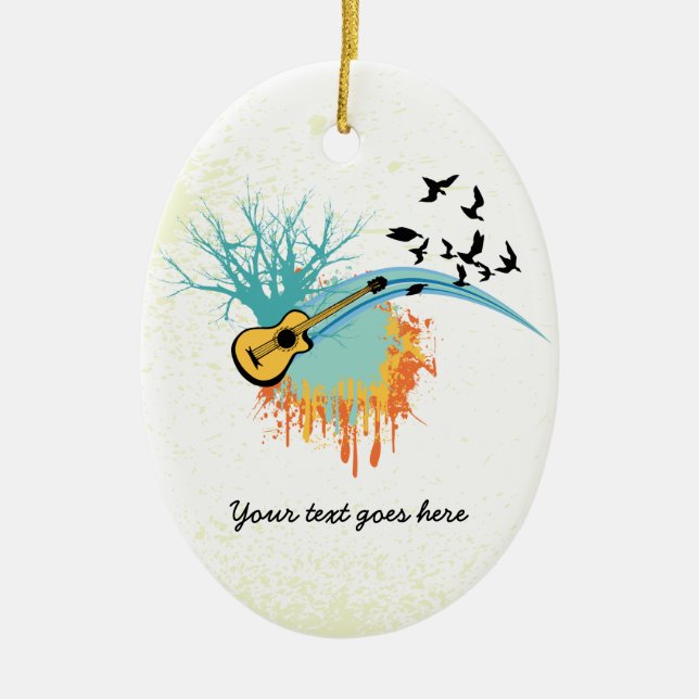 Ornamentos personalizados de guitarra acústica (Frente)