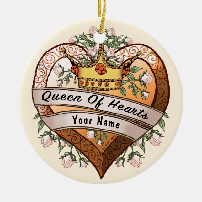 Ornamentos personalizados de la Reina de mi Corazó (Frente)
