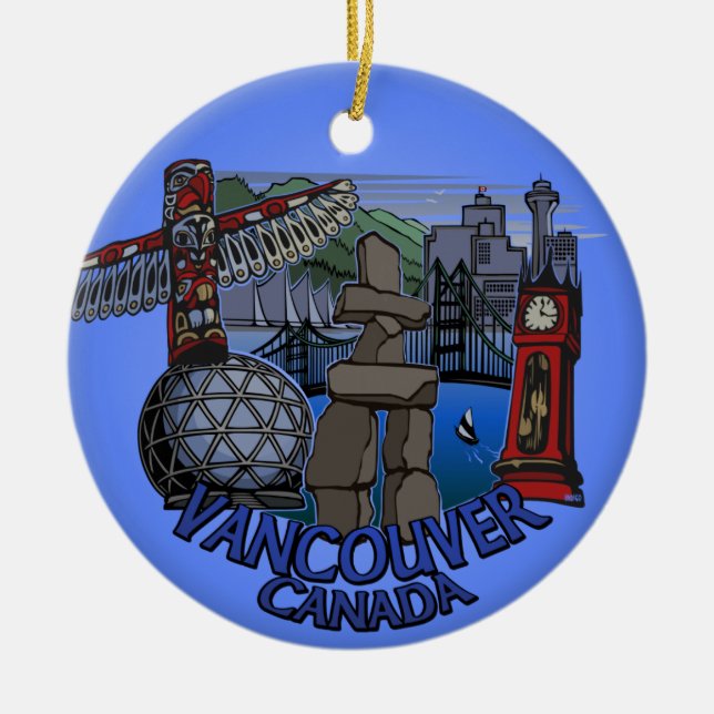 Ornamentos personalizados de Vancouver Canada (Frente)