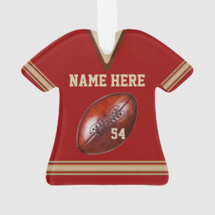 Ornamentos personalizados del fútbol del jersey