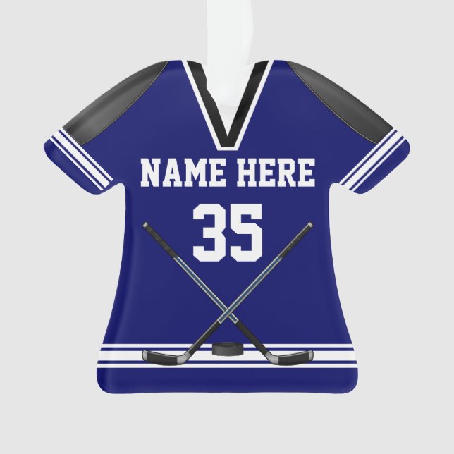 Ornamentos personalizados del hockey, jersey (Anverso)