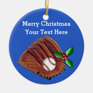 Ornamentos personalizados del navidad del béisbol