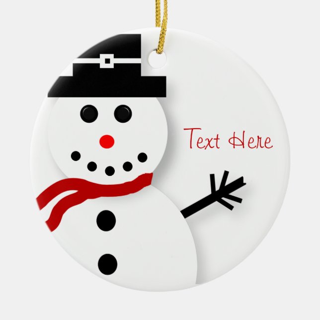 Ornamentos personalizados del navidad del muñeco (Frente)